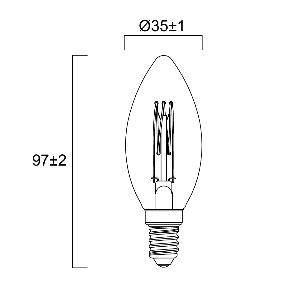 ToLEDo Vintage Candle Dimmable
